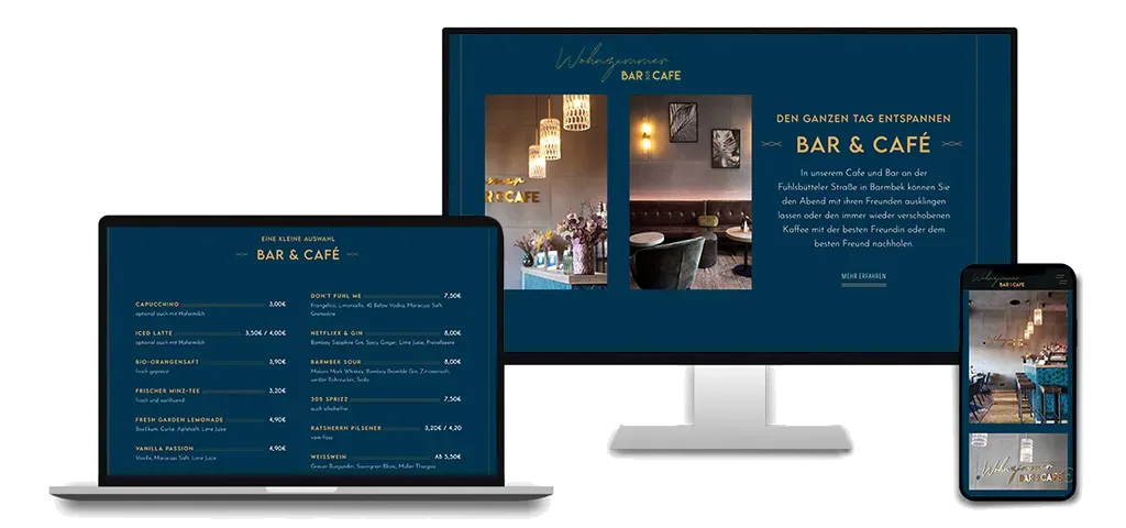 WOHNZIMMER 305, Ansicht der Website