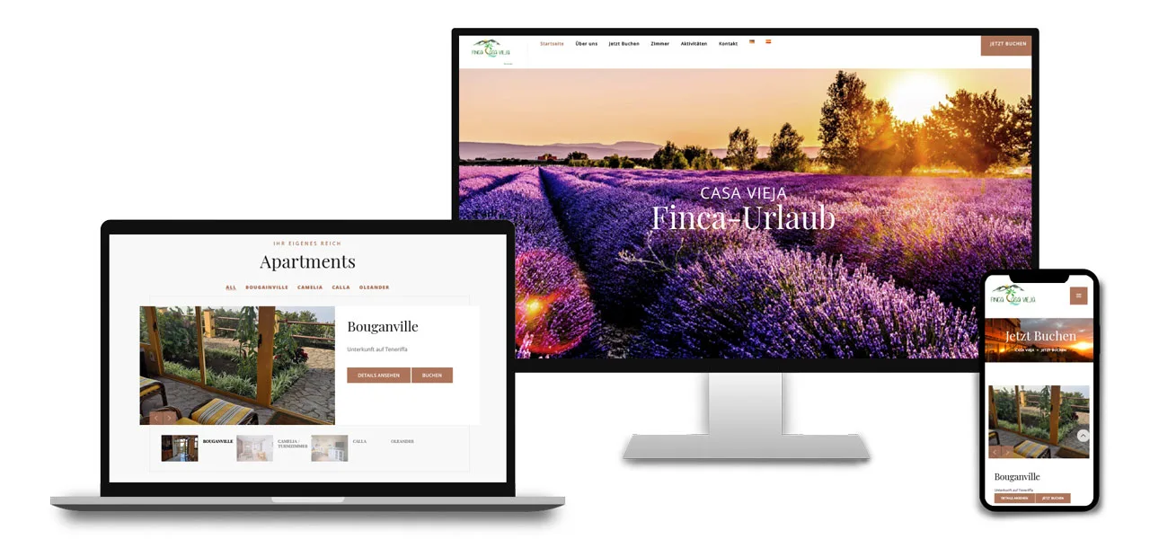 Website von Casa Vieja, umgesetzt von ADence