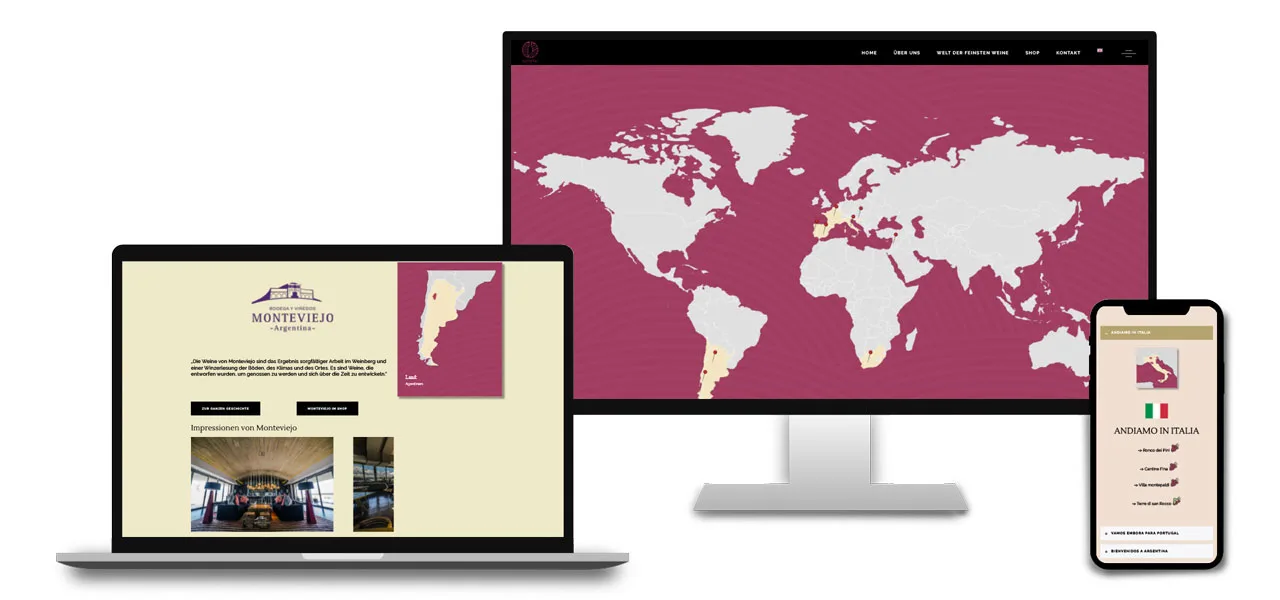 Website von Sovino, umgesetzt von ADence