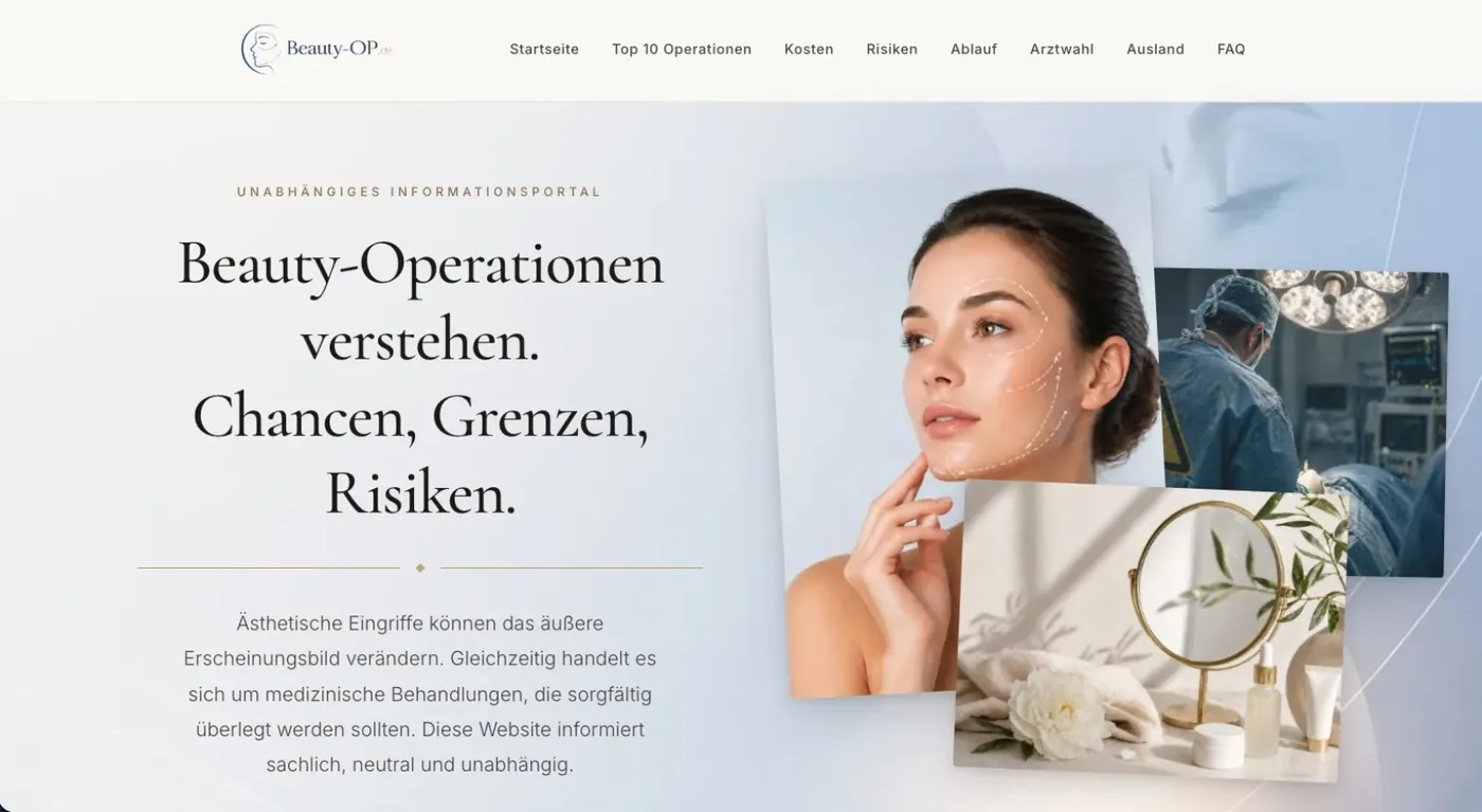Beauty-OP, Ansicht am Rechner