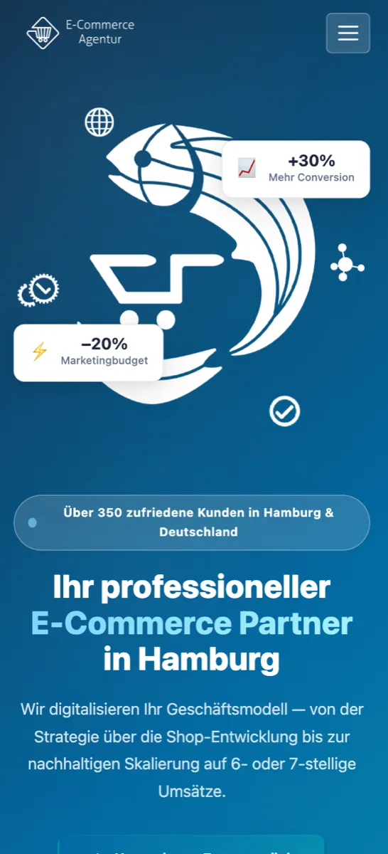E-Commerce-Agentur Hamburg, Ansicht auf dem Smartphone