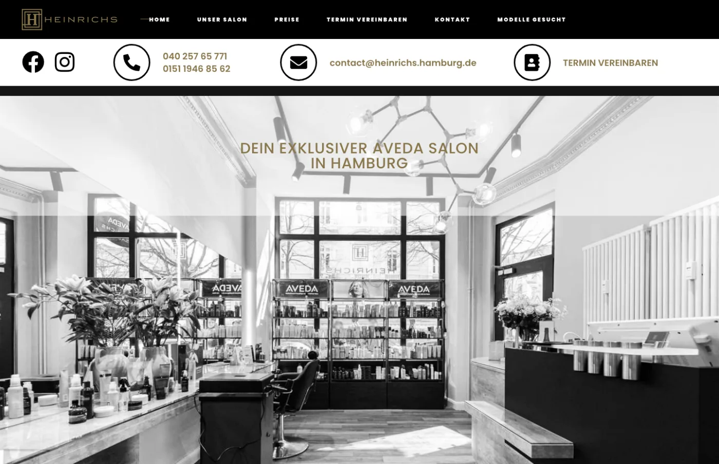 HEINRICHS SALON, Ansicht am Rechner
