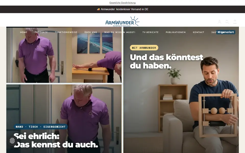 Website von Armwunder