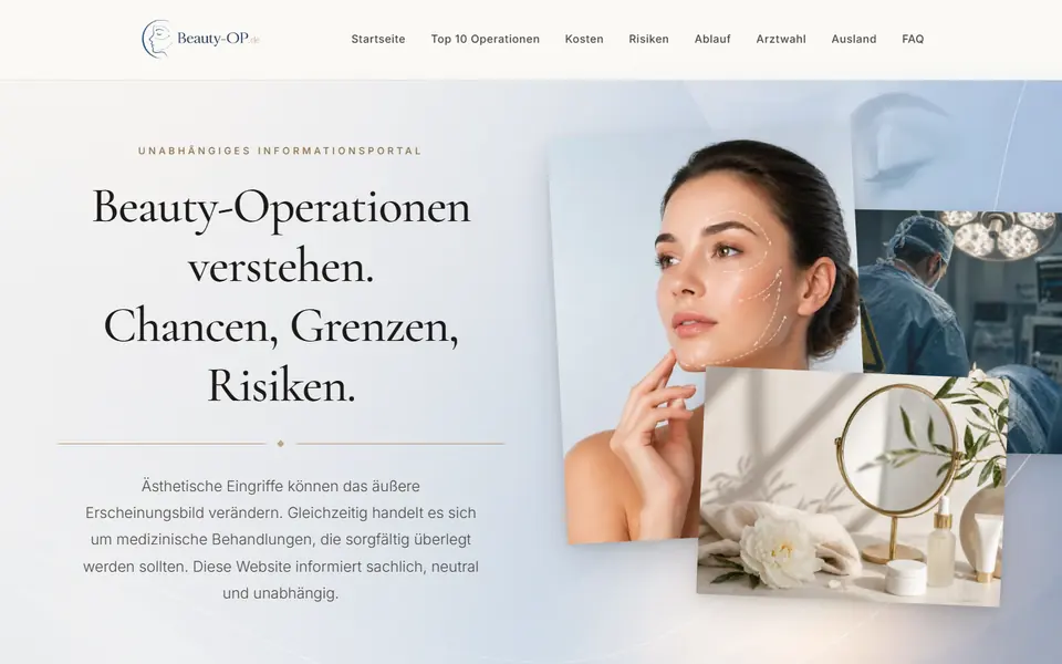 Website von Beauty-OP