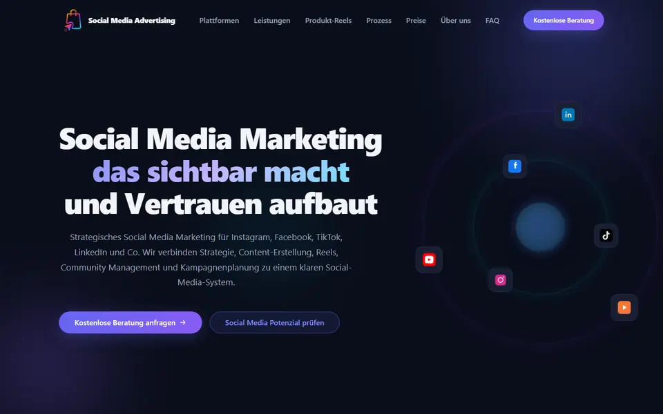 Website von Social-Media-Marketing