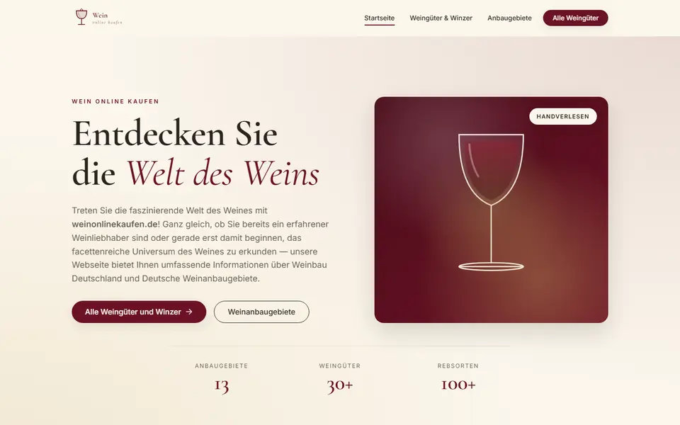 Website von Wein online kaufen