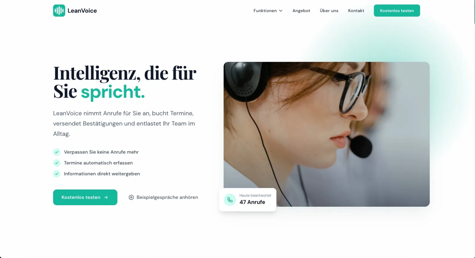 LeanVoice, Ansicht am Rechner