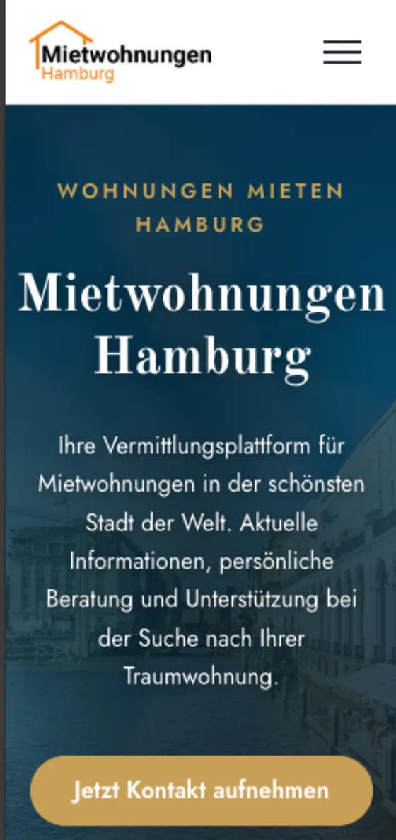 Mietwohnungen Hamburg, Ansicht auf dem Smartphone