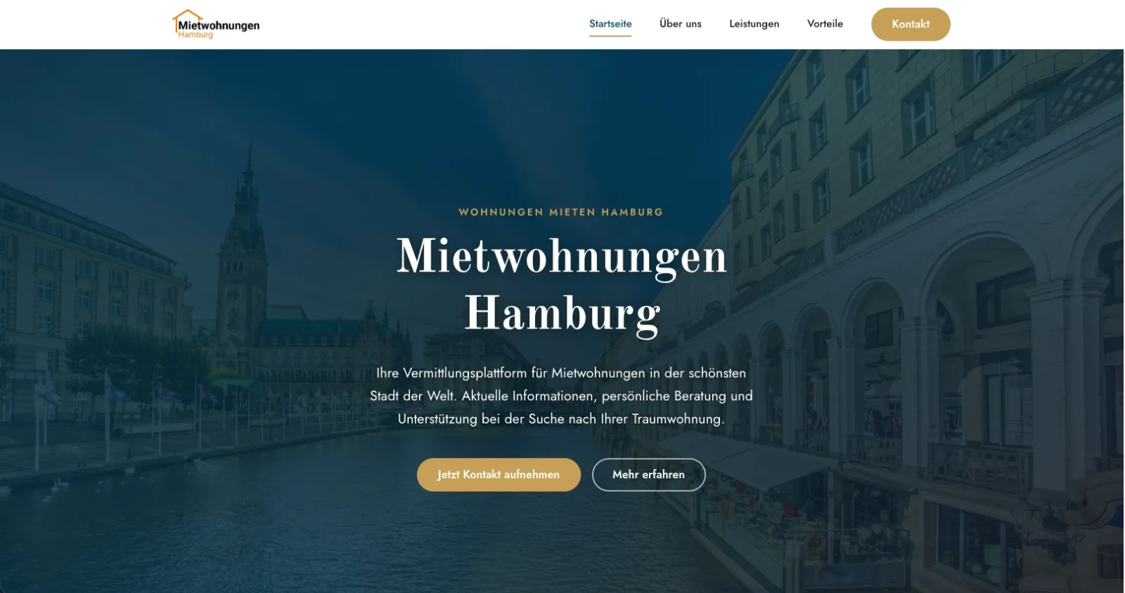 Mietwohnungen Hamburg, Ansicht am Rechner