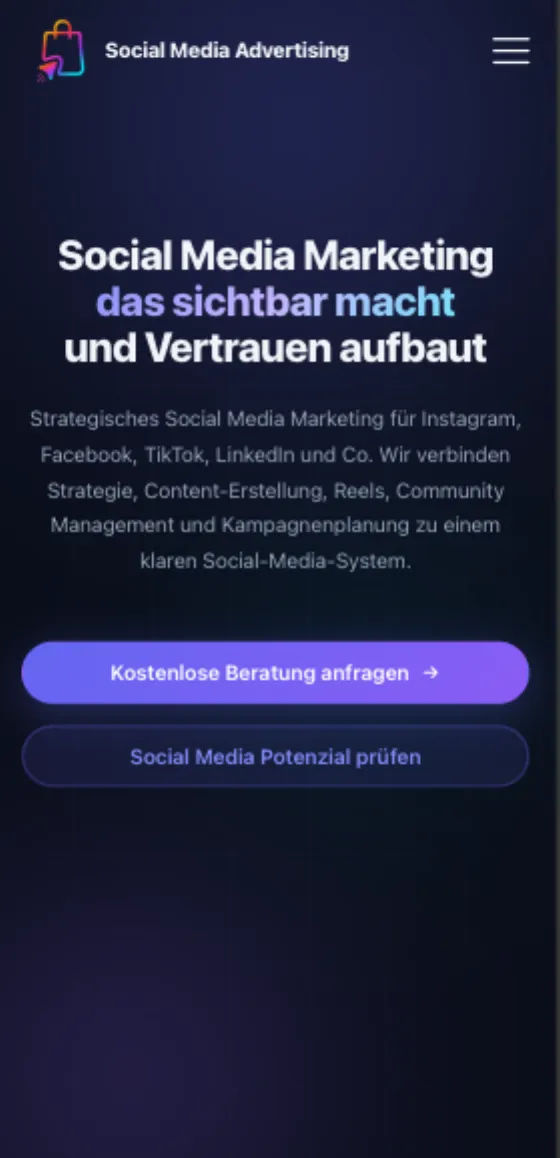 Social-Media-Marketing, Ansicht auf dem Smartphone