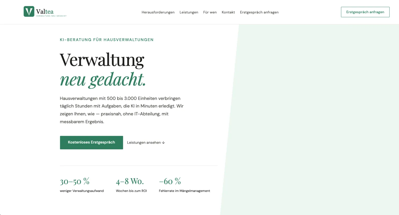 Valtea, Ansicht am Rechner