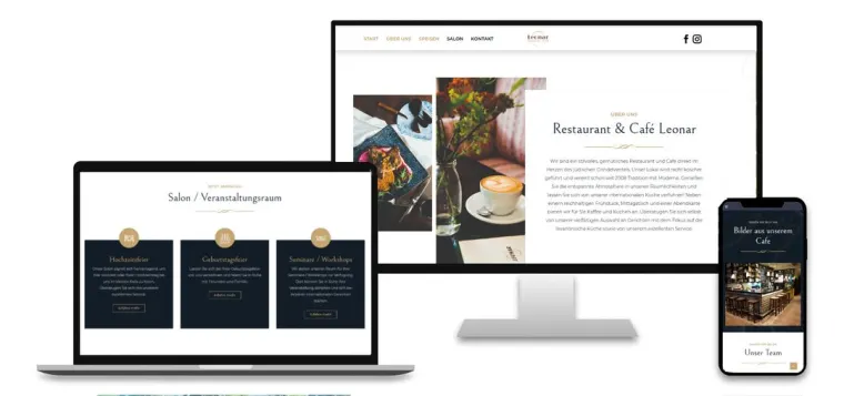 ADence Agentur Webdesign Restaurant und Café Leonar