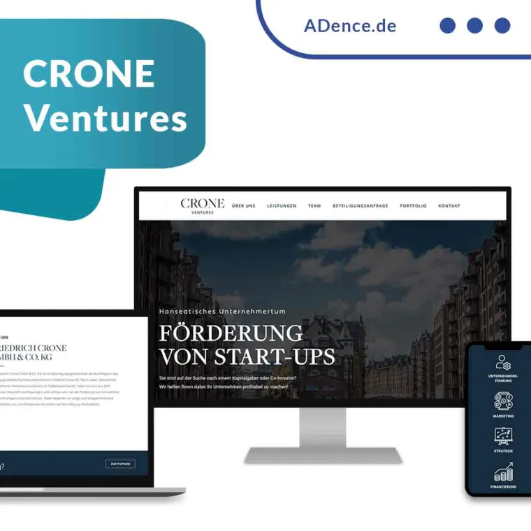 ADence Agentur Crone Ventures Webdesign