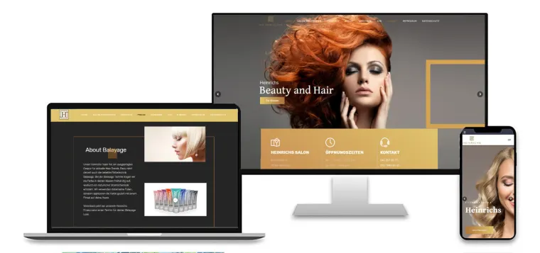 ADence Agentur Webdesign Friseursalon Heinrichs