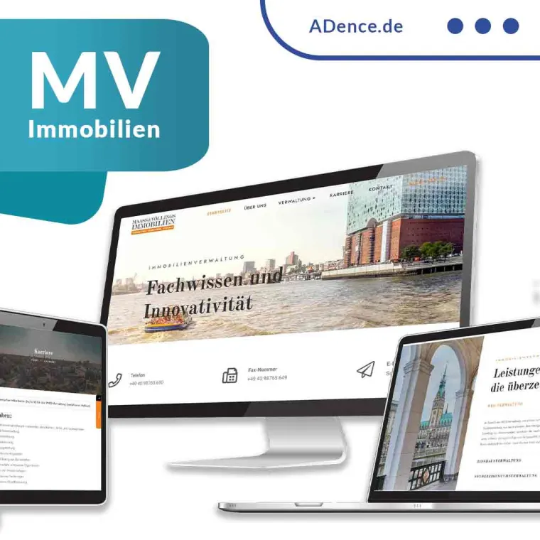 ADence Agentur MV Immobilien Webdesign