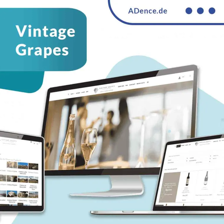 ADence Agentur Vintage Grapes Webdesign